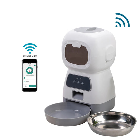Automatic Pet Feeder, Wifi Smart Swirl Slow Feeder with Voice Recorder, Large Capacity 
