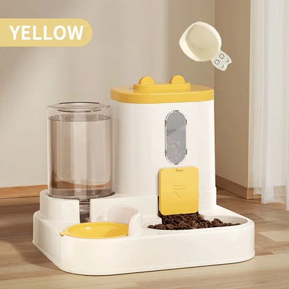 2In 1 Cat Food Dispenser Water and Food Integrated Fully Automatic Cat Food Feeding and Water Dispenser Cute Water Dispenser