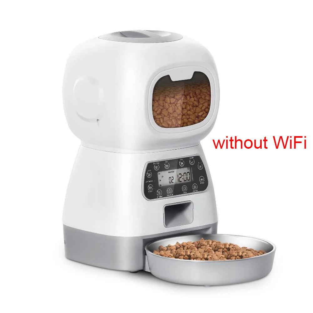 Automatic Pet Feeder, Wifi Smart Swirl Slow Feeder with Voice Recorder, Large Capacity 