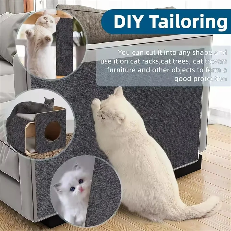 Cat Scratcher Sofa Protector Trimmable Self-Adhesive Cat Scratch Mat
