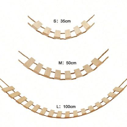 Natural Wood Cat Climbing Ladder Bridge Accessories