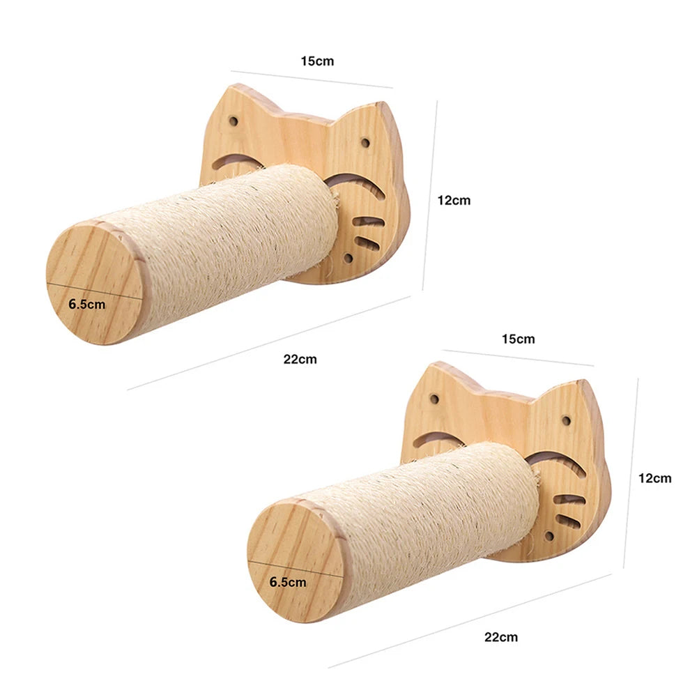 Cat Wall Climbing Shelf Steps Ladder Scratching Post Accessories